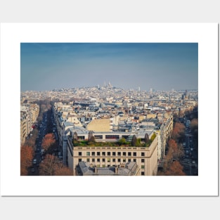 view to Sacre Coeur Basilica Posters and Art